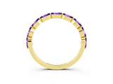Yellow gold Marquise Tanzanite Prong Set Half-Eternity Band_9