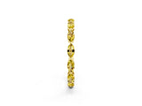 Yellow gold Marquise Yellow Sapphire Eternity Band with U-Prong Setting_74
