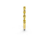 Yellow gold Marquise Yellow Sapphire Half Eternity Band with Prong Setting_20