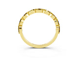 Yellow gold Marquise Yellow Sapphire Half Eternity Band with Prong Setting_21