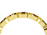 Yellow gold Marquise Yellow Sapphire Half Eternity Band with Prong Setting_22