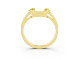Yellow gold Marquise Yellow Sapphire Open Band Ring with Tension Setting_21