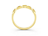 Yellow gold Marquise Yellow Sapphire Twisted Band with Prong Setting_21