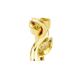 Yellow gold Marquise Yellow Sapphire Twisted Band with Prong Setting_23