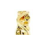 Yellow gold Marquise Yellow Sapphire Vine Eternity Band with Bezel Setting_11