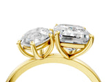 Yellow gold Marquise and Emerald Cut Toi Moi Ring with Prong Setting_55