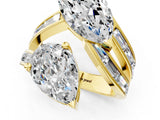 Yellow gold Marquise and Pear Diamond Toi Moi Ring with Baguette Diamond Accents_1