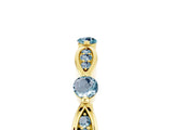 Yellow gold Marquise and Round Aquamarine Milgrain Band with Bezel Setting_11