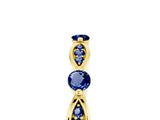 Yellow gold Marquise and Round Blue Sapphire Milgrain Band with Bezel Setting_11