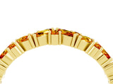 Yellow gold Marquise and Round Citrine Vine Eternity Band with Prong Setting_10