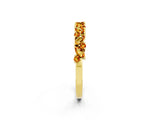 Yellow gold Marquise and Round Citrine Vine Eternity Band with Prong Setting_8
