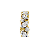 Yellow gold Marquise and Round Diamond Vine Eternity Band with Prong Setting_91