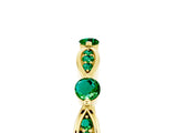 Yellow gold Marquise and Round Emerald Milgrain Band with Bezel Setting_11