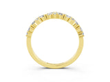 Yellow gold Marquise and Round Moissanite Vine Eternity Band with Prong Setting_9