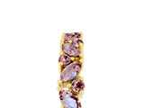 Yellow gold Marquise and Round Morganite Vine Eternity Band with Prong Setting_11
