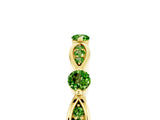Yellow gold Marquise and Round Peridot Milgrain Band with Bezel Setting_11