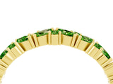 Yellow gold Marquise and Round Peridot Vine Eternity Band with Prong Setting_10