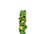 Yellow gold Marquise and Round Peridot Vine Eternity Band with Prong Setting_11