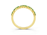 Yellow gold Marquise and Round Peridot Vine Eternity Band with Prong Setting_9