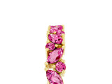Yellow gold Marquise and Round Pink Sapphire Vine Eternity Band with Prong Setting_23