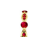 Yellow gold Marquise and Round Ruby Milgrain Band with Bezel Setting_11