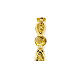 Yellow gold Marquise and Round Yellow Sapphire Milgrain Band with Bezel Setting_11