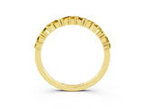 Yellow gold Marquise and Round Yellow Sapphire Vine Eternity Band with Prong Setting_21