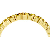 Yellow gold Marquise and Round Yellow Sapphire Vine Eternity Band with Prong Setting_22