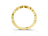 Yellow gold Milgrain Bezel Set Pear and Round Diamond Eternity Band_12