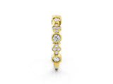 Yellow gold Milgrain Bezel Set Round Diamond Cluster Eternity Band_11