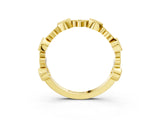 Yellow gold Milgrain Bezel Set Round Diamond Cluster Eternity Band_12