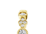 Yellow gold Milgrain Bezel Set Round Diamond Cluster Eternity Band_14