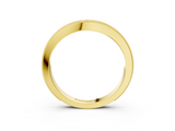 Yellow gold Milgrain Bezel Set Round Diamond Eternity Band_7