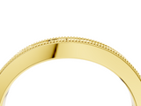 Yellow gold Milgrain Bezel Set Round Diamond Eternity Band_8