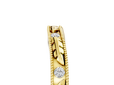 Yellow gold Milgrain Bezel Set Round Diamond Eternity Band_9
