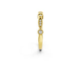 Yellow gold Milgrain Bezel and Marquise Diamond Band_14
