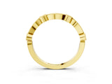 Yellow gold Milgrain Bezel and Marquise Diamond Band_15