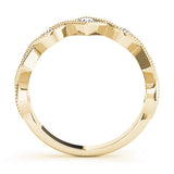 Yellow gold Milgrain Diamond Marquise and Square Band with Bezel Setting 2