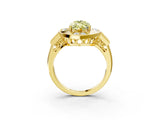 Yellow gold Milgrain Fancy Yellow Marquise Cut Diamond Halo Split Shank Ring_3