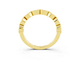Yellow gold Milgrain Marquise Amethyst Half Eternity Band with Bezel Setting_21
