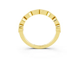 Yellow gold Milgrain Marquise Citrine Half Eternity Band with Bezel Setting_21