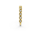 Yellow gold Milgrain Marquise Diamond Eternity Band with Bezel Setting_26
