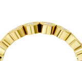 Yellow gold Milgrain Marquise Diamond Eternity Band with Bezel Setting_28