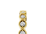 Yellow gold Milgrain Marquise Diamond Eternity Band with Bezel Setting_29