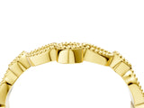 Yellow gold Milgrain Marquise and Round Diamond Half Eternity Band_13