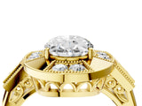 Yellow gold Milgrain Oval Cut Diamond Halo Split Shank Ring_12