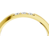 Yellow gold Milgrain Round Diamond Pavé Channel Set White Gold Band_20