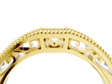 Yellow gold Milgrain Round Diamond Pavé Chevron Band_8