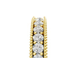 Yellow gold Milgrain Round Diamond Pavé Chevron Band_9