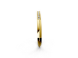 Yellow gold Milgrain Round Diamond Pavé Set Half Eternity Band_21